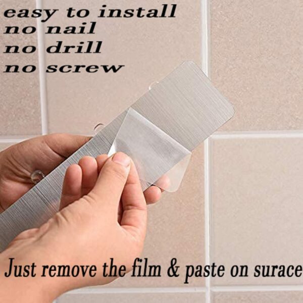 Transparent Wall Mount 6 Hook Hanger – Multi-Purpose Plastic Hook Rail for Clothes, Kitchen, Bathroom & Home Organization - Image 4