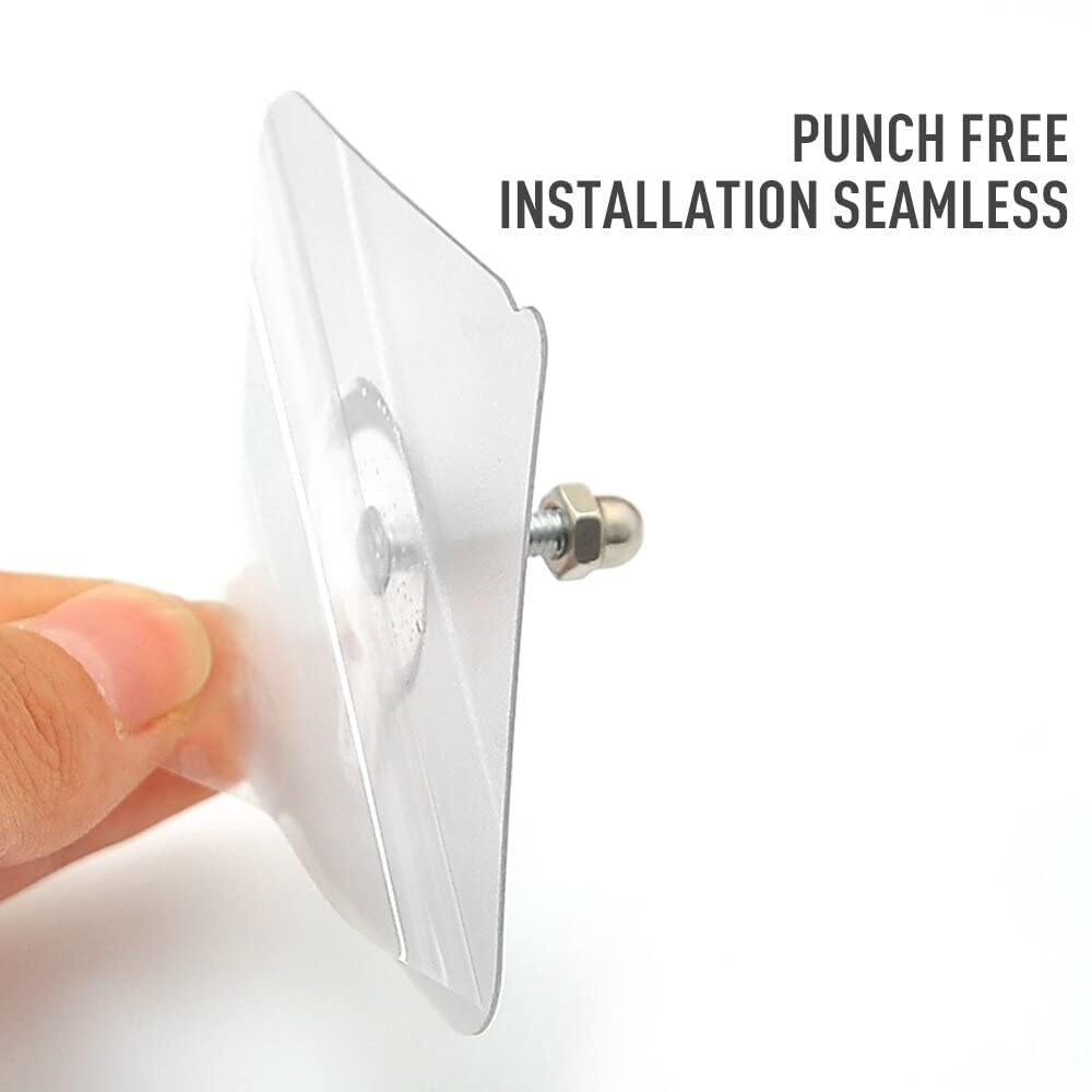 Digihollix HM002 10 Pcs Transparent Adhesive Wall Hooks - Heavy Duty, Waterproof, No Drill, Nail-Free Hooks for Home, Kitchen & Bathroom - Image 2